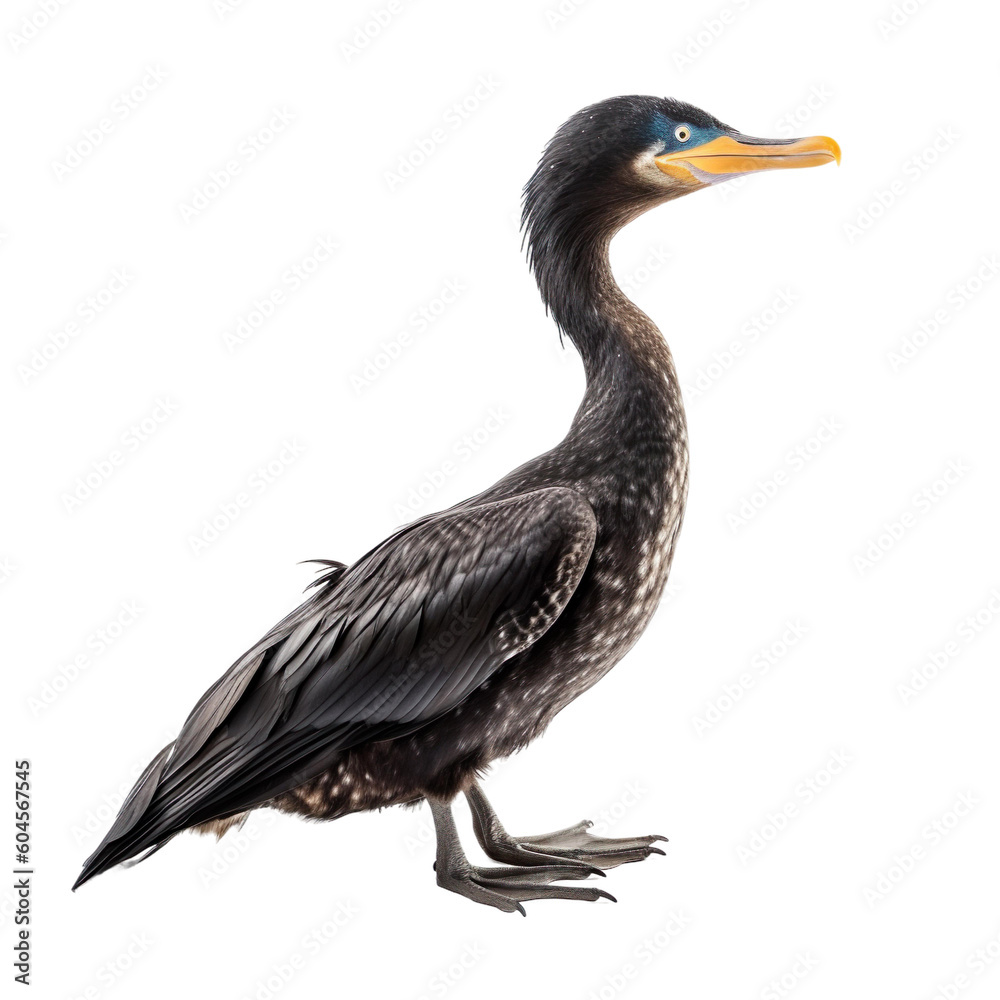 Cormorant bird isolated on a transparent background, Generative ai Cormorant bird isolated on a transparent background, Generative ai