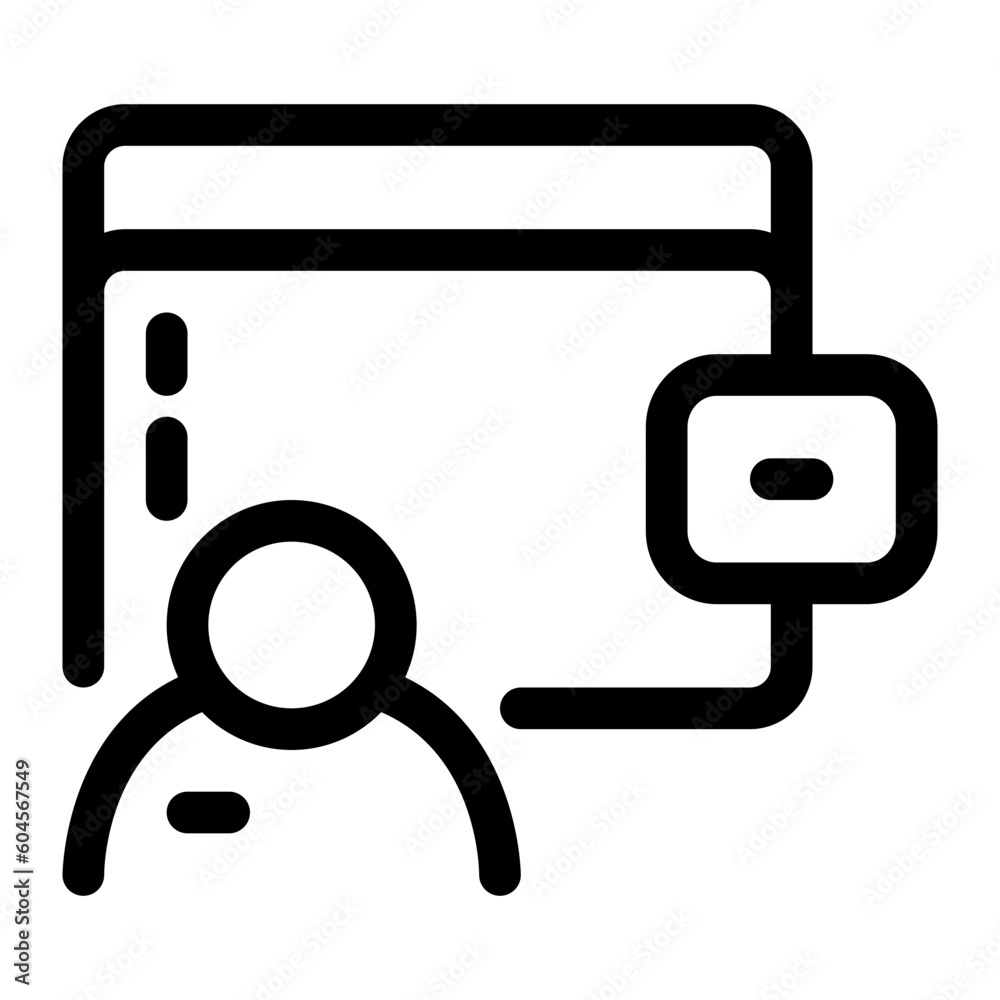 wallet line icon