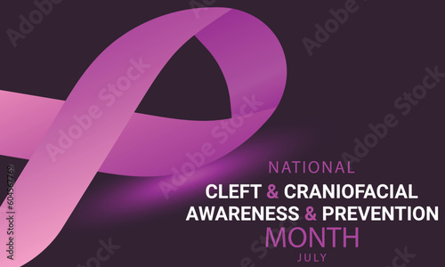 National Cleft and Craniofacial awareness and prevention month .background, banner, card, poster, template. Vector illustration.