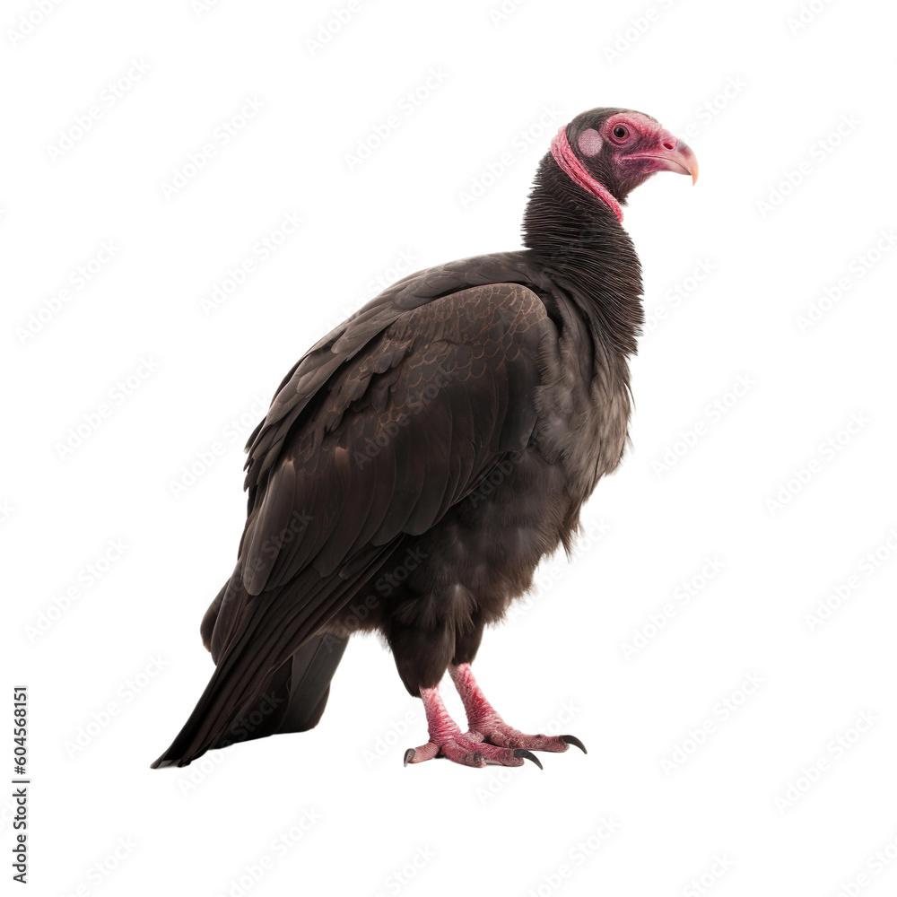 Turkey Vulture bird isolated on a transparent background, Generative ai Turkey Vulture bird isolated on a transparent background, Generative ai