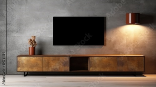 interior of a room tv cabinet
