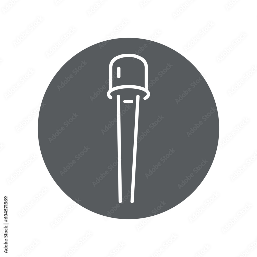 Photodiode black line icon. Pictogram for web page Photodiode black line icon. Pictogram for web page