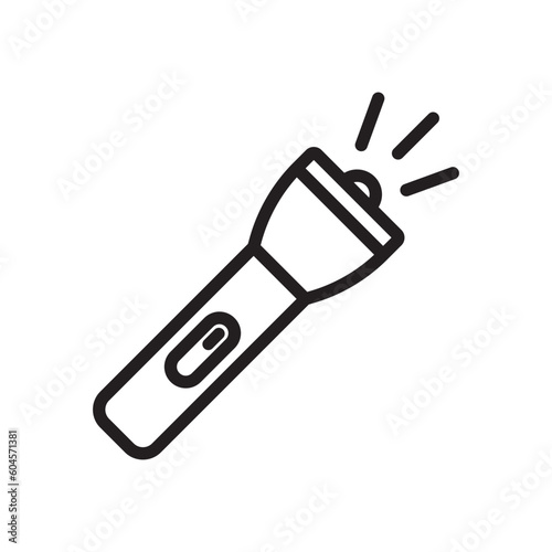 Flashlight vector icon. Flashlight flat sign design. Flashlight symbol pictogram. UX UI icon