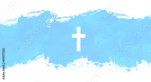 cross on blue background, cross on the sky, Watercolor eps Easter cross clipart. watercolour texture, banner with cross,  crosses illustration Isolated on white background