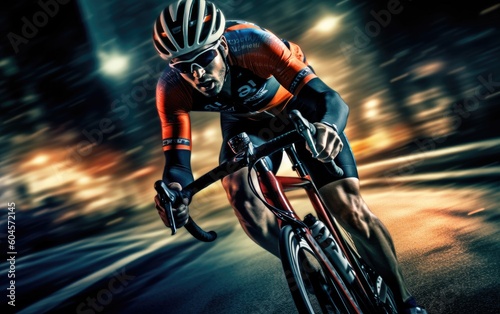 biker in action