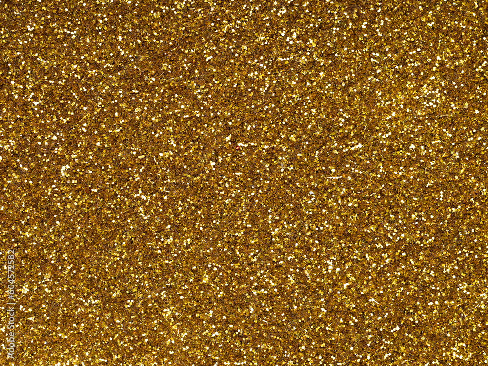 Gold or ogange glitter texture sparkling shiny wrapping paper background for Christmas, xmas, holiday seasonal wallpaper decoration.