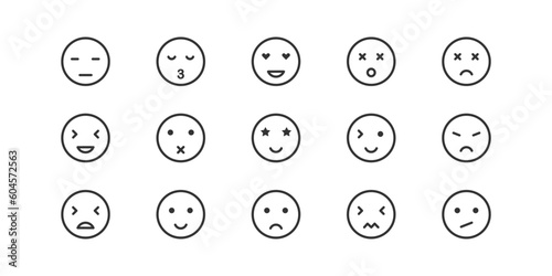 set of different faces vector isolated icons. simple emoji  flat icon on white background. vector eps10