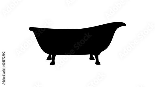 bathtub on legs - silhouette