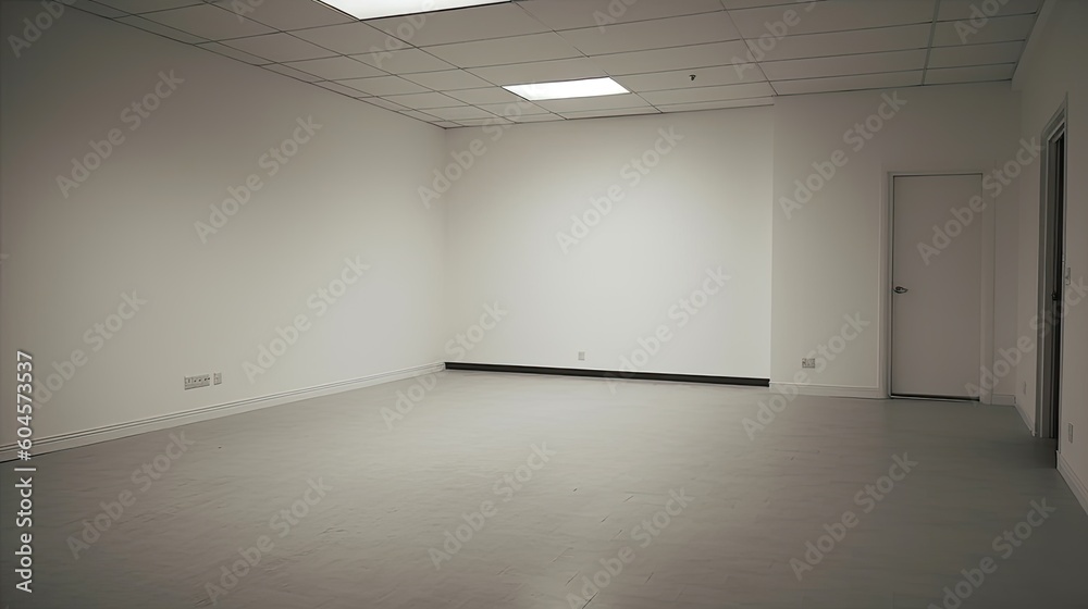 Fototapeta premium Empty room which just needs to be arranged for a homely environment or an office, but it is also a perfect location for a gallery. Generative AI Technology 