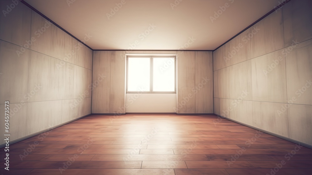 Obraz premium Empty room which just needs to be arranged for a homely environment or an office, but it is also a perfect location for a gallery. Generative AI Technology 