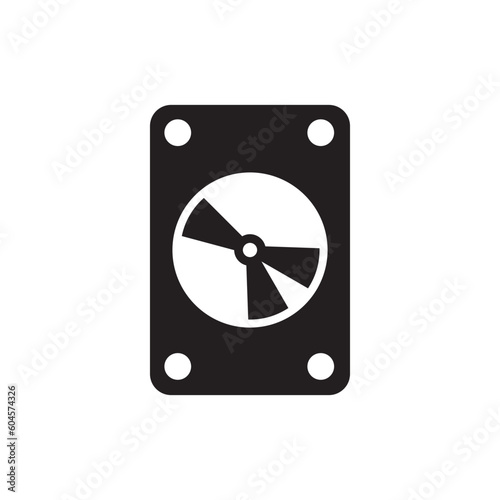Hard drive vector icon. External hard disk icon. Hard disk drive flat sign design. Sata symbol pictogram. UX UI icon 