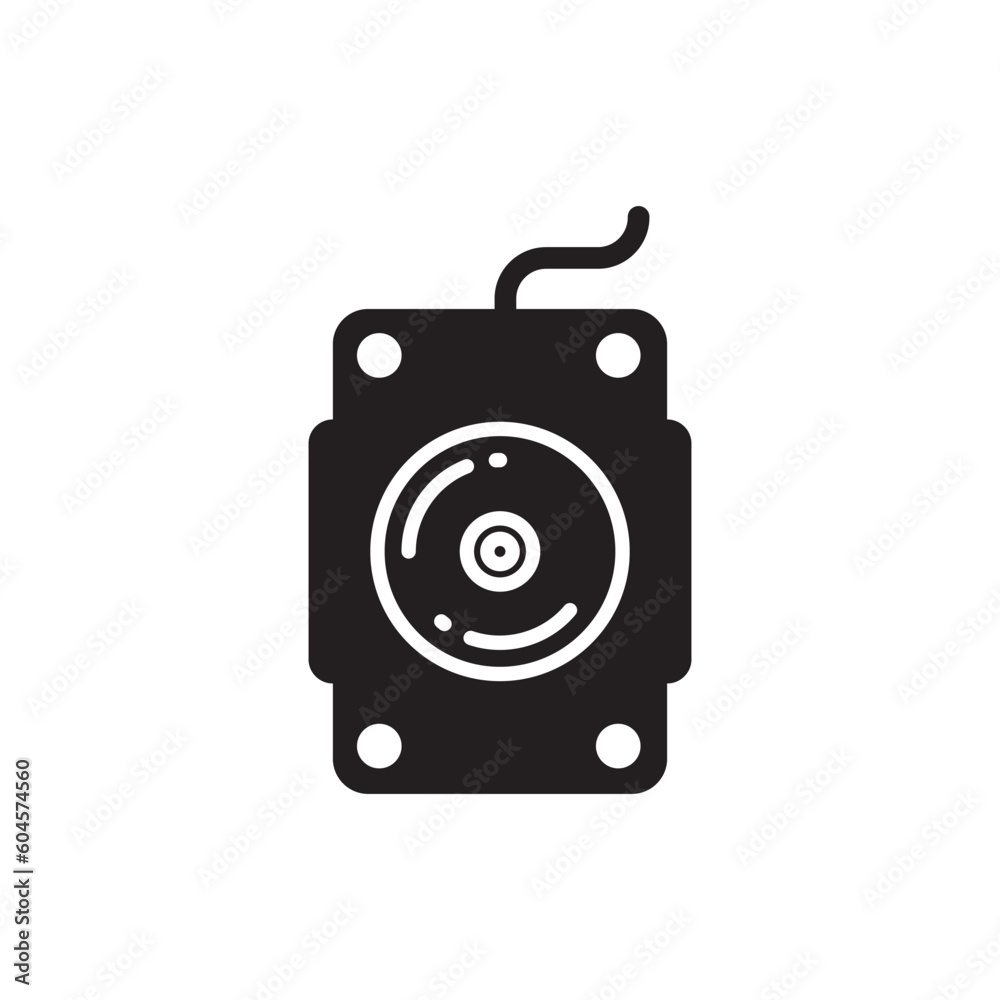 Hard drive vector icon. External hard disk icon. Hard disk drive flat sign design. Sata symbol pictogram. UX UI icon 