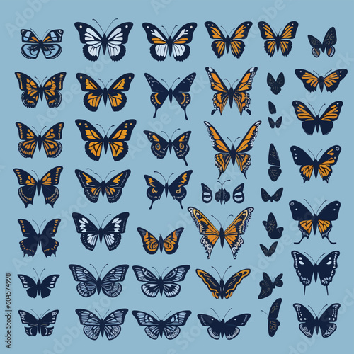 seamless pattern with butterflies