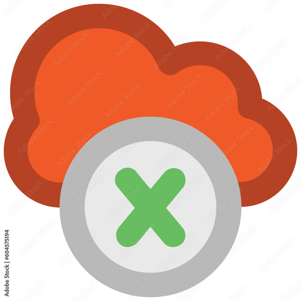Obraz premium Icon of cloud database, data storage 