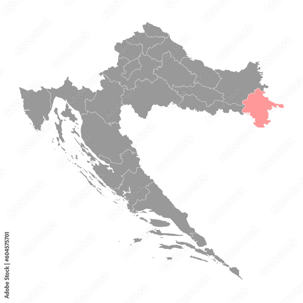 Vukovar Srijem сounty; map; Croatia; vector; illustration; cartography; geography; symbol; graphic; outline; contour; isolated; icon; border; silhouette; area; design; line; district; political; admin Vukovar Srijem сounty; map; Croatia; vector; illustration; cartography; geography; symbol; graphic; outline; contour; isolated; icon; border; silhouette; area; design; line; district; political; admin