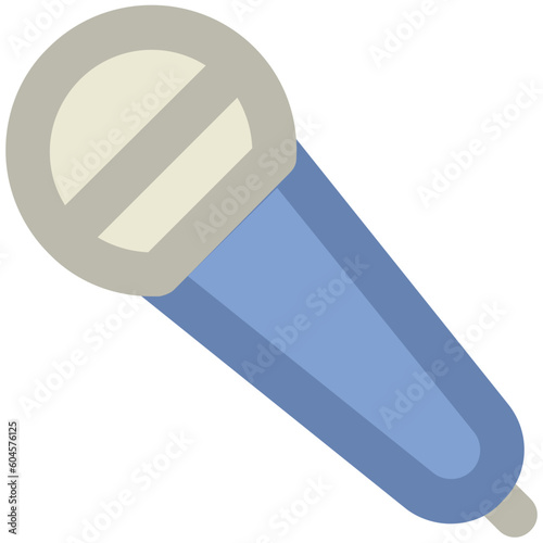 A mic icon with wire, bold line style 