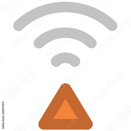 Internet service with wireless wifi router, outline icon for apps and websites
