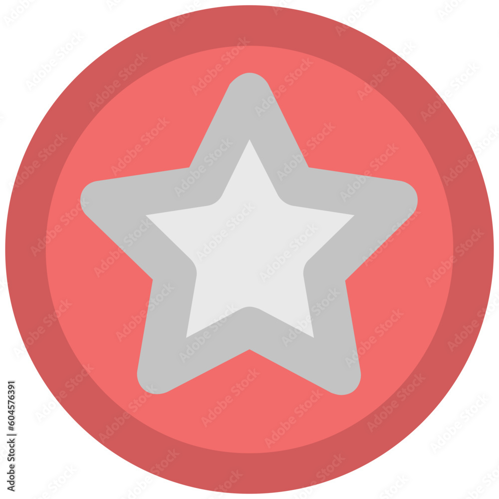 Circular star bold line icon design Circular star bold line icon design