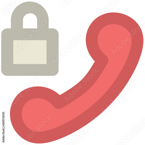 Call blocked bold line icon