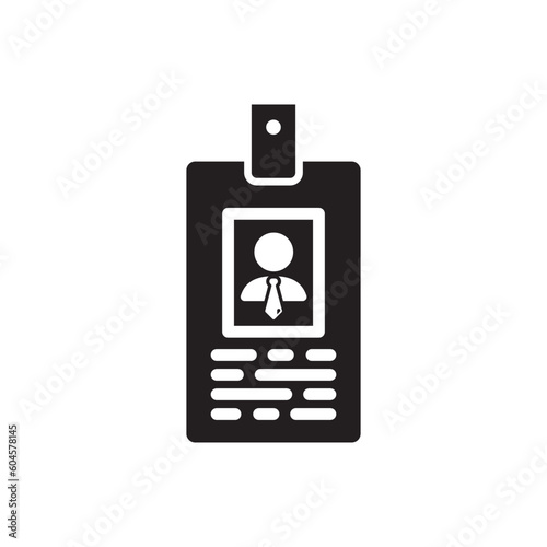 ID card vector icon. Identification card flat sign design. ID card symbol pictogram sign. Member card symbol. VIP person icon. UX UI icon