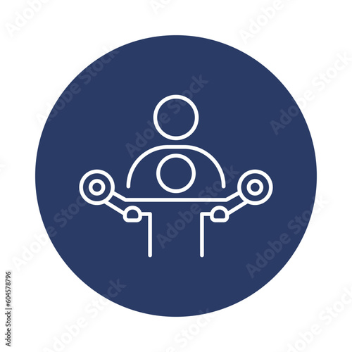 gym, weight, dumbbells, man, trainer, gym equipment icon