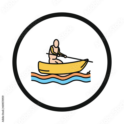 boat  fishing  man  fishing boat icon