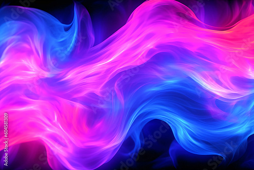 Wallpaper Mural Neon Abstract Background, Liquid Pink and Blue Neon Wallpaper. Generative AI Torontodigital.ca