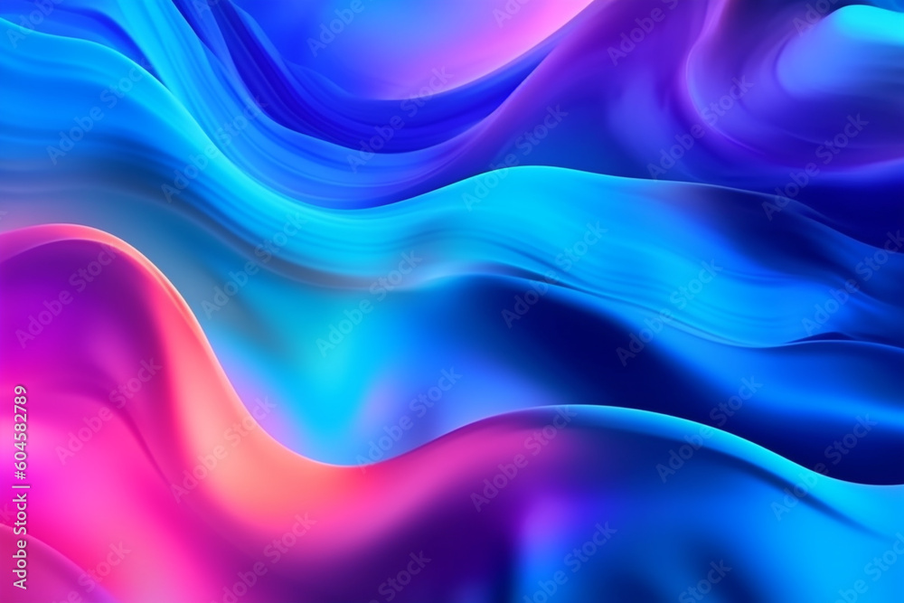 custom made wallpaper toronto digitalColorful modern liquid blue and pink  tones Generative Ai