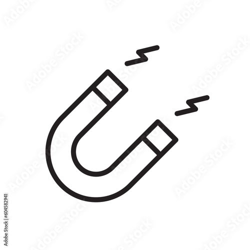 Magnet vector icon. Magnet flat sign design. Magnet symbol pictogram. UX UI icon