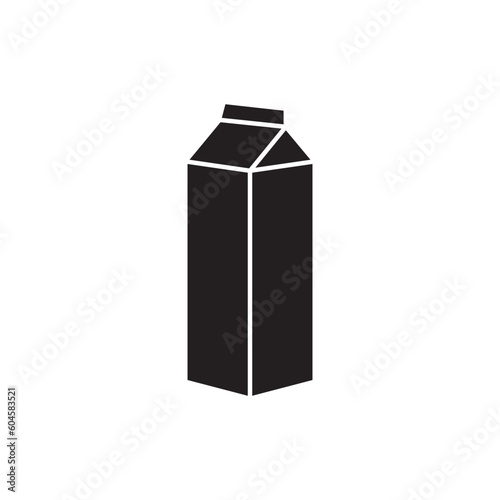 Milk product package flat sign design. Milk package vector icon. Milk box symbol pictogram.  