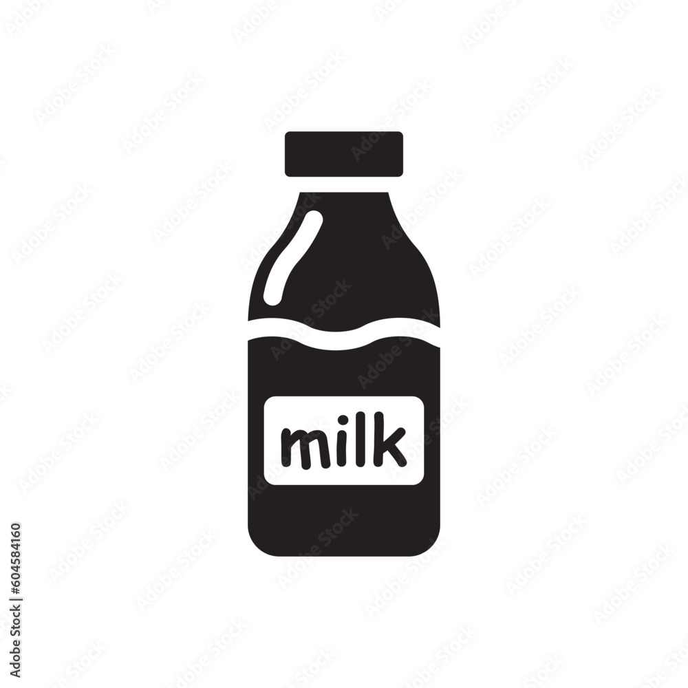 Milk bottle vector icon. Natural milk flat sign design. Milk symbol pictogram. UX UI icon Milk bottle vector icon. Natural milk flat sign design. Milk symbol pictogram. UX UI icon
