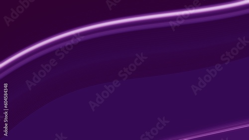 Abstract minimalist elegant white strokes on purple banner background. Futuristic generic graphic concept 3D illustration as product showcase or copy space advertisement technology presentation backdr