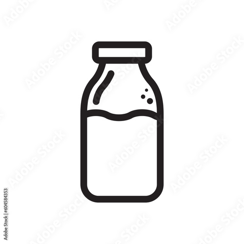 Milk bottle vector icon. Natural milk flat sign design. Milk symbol pictogram. UX UI icon