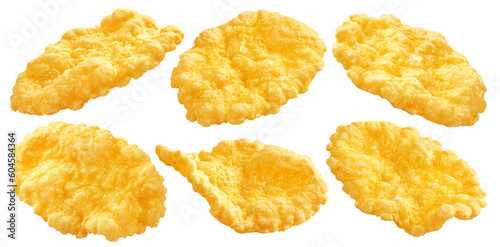 Corn Flakes isolated on white background, clipping path, full depth of field