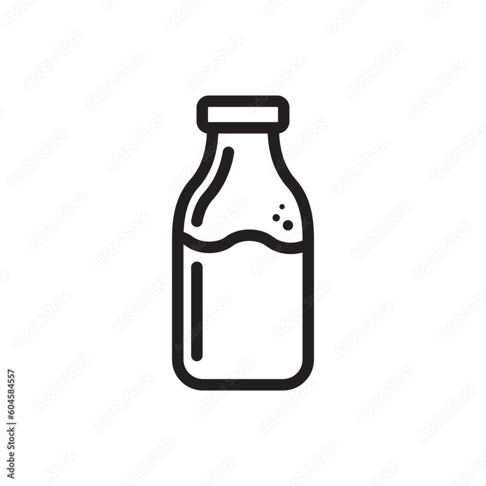 Milk bottle vector icon. Natural milk flat sign design. Milk symbol pictogram. UX UI icon Milk bottle vector icon. Natural milk flat sign design. Milk symbol pictogram. UX UI icon