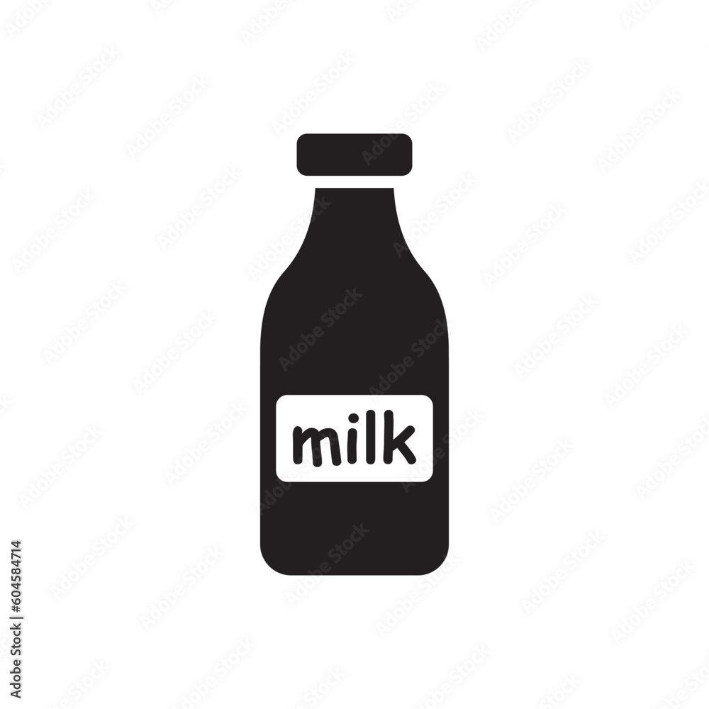 Milk bottle vector icon. Natural milk flat sign design. Milk symbol pictogram. UX UI icon Milk bottle vector icon. Natural milk flat sign design. Milk symbol pictogram. UX UI icon