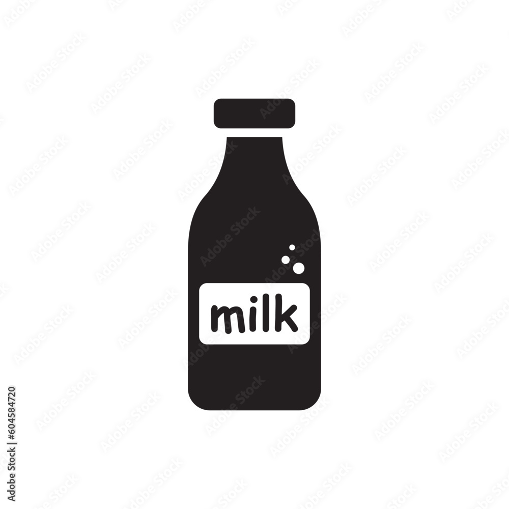 Milk bottle vector icon. Natural milk flat sign design. Milk symbol pictogram. UX UI icon Milk bottle vector icon. Natural milk flat sign design. Milk symbol pictogram. UX UI icon