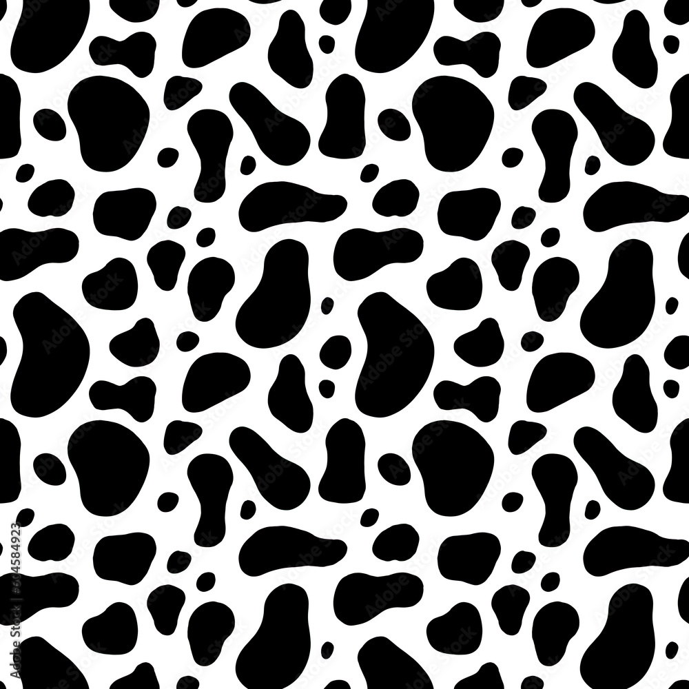 Black Spots Cow Print Seamless Pattern Black Spots Cow Print Seamless Pattern
