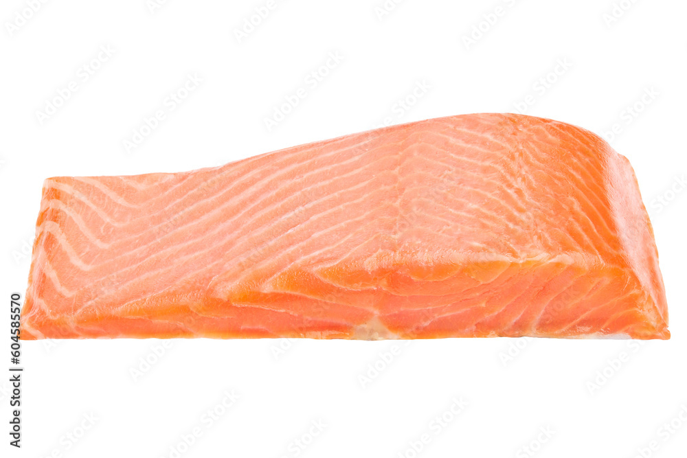 raw salmon, fish isolated on white background, full depth of field raw salmon, fish isolated on white background, full depth of field