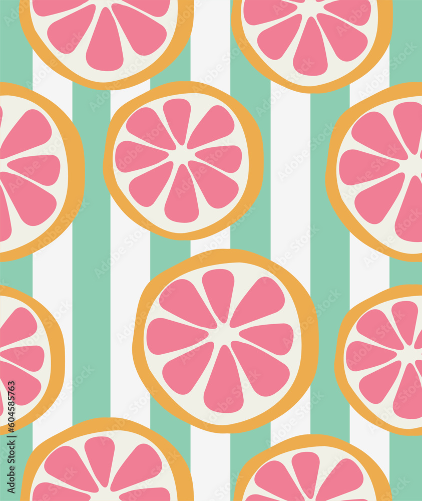 seamless pattern with citrus fruits