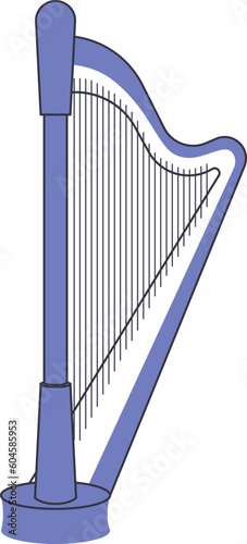 Harp. Ancient stringed instrument, symbol of Ireland.