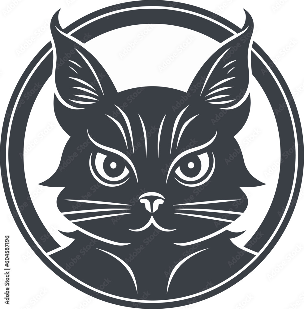 Elegant Black and White Cat Vector Logo Design: Capture the Charm and Sophistication Elegant Black and White Cat Vector Logo Design: Capture the Charm and Sophistication
