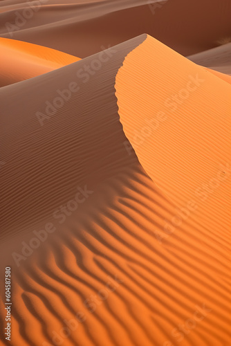 Sand dunes in the desert.