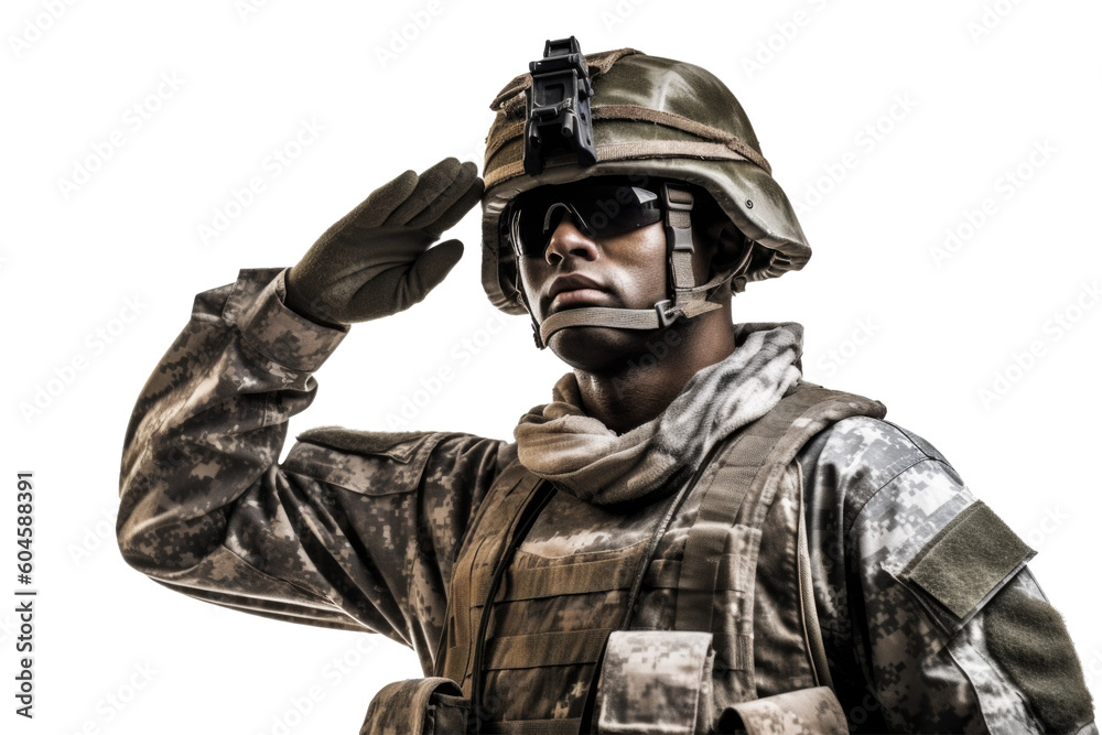 Soldier Salute Isolated on Transparent Background - Generative AI
Soldier Salute Isolated on Transparent Background - Generative AI