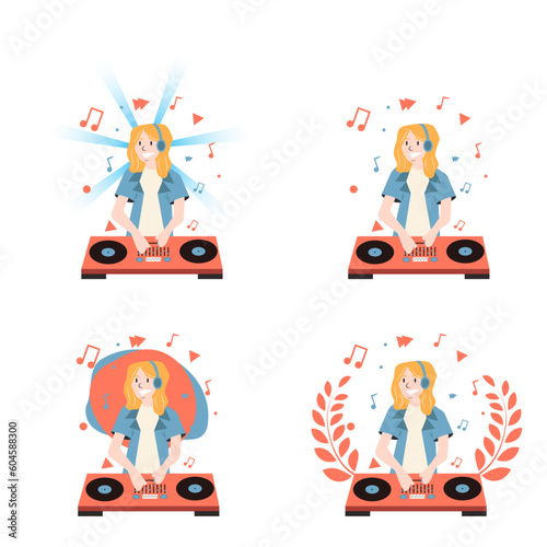 Disc jockey vector illustration 