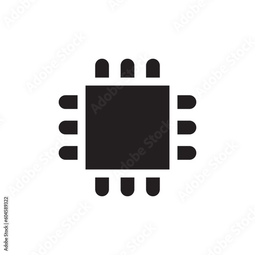 Processor vector icon. CPU microprocessor flat sign design. Computer chip symbol. Micro chip pictogram. Processor icon. CPU sign. UX UI icon