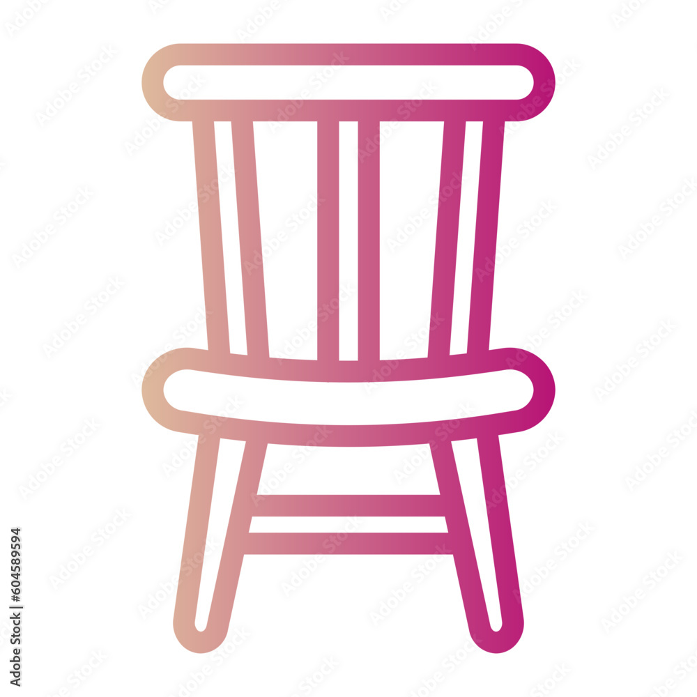 chair gradient icon chair gradient icon