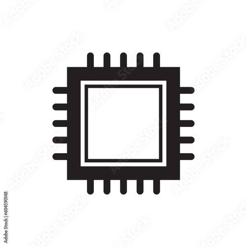 Processor vector icon. CPU microprocessor flat sign design. Computer chip symbol. Micro chip pictogram. Processor icon. CPU sign. UX UI icon