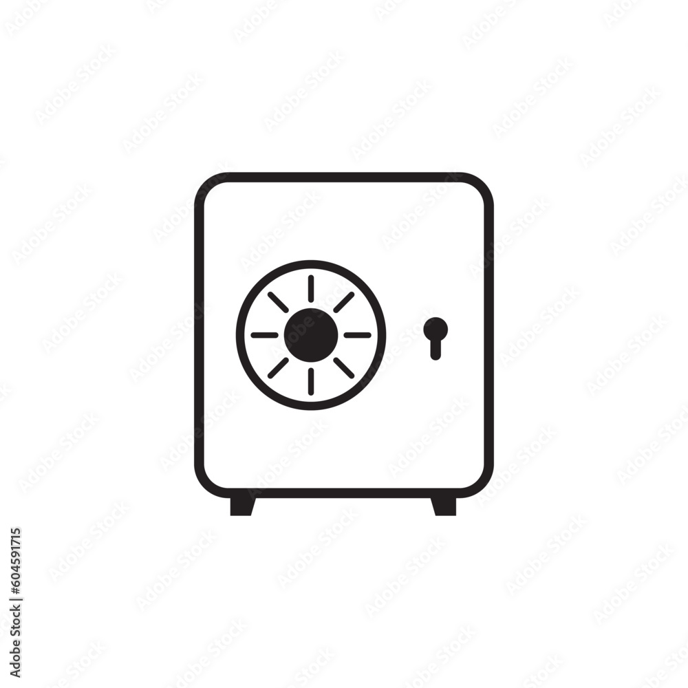 Bank safe box icon. Safe lock vector icon. Money safe flat sign design. Money safe symbol pictogram. UX UI vault icon Bank safe box icon. Safe lock vector icon. Money safe flat sign design. Money safe symbol pictogram. UX UI vault icon
