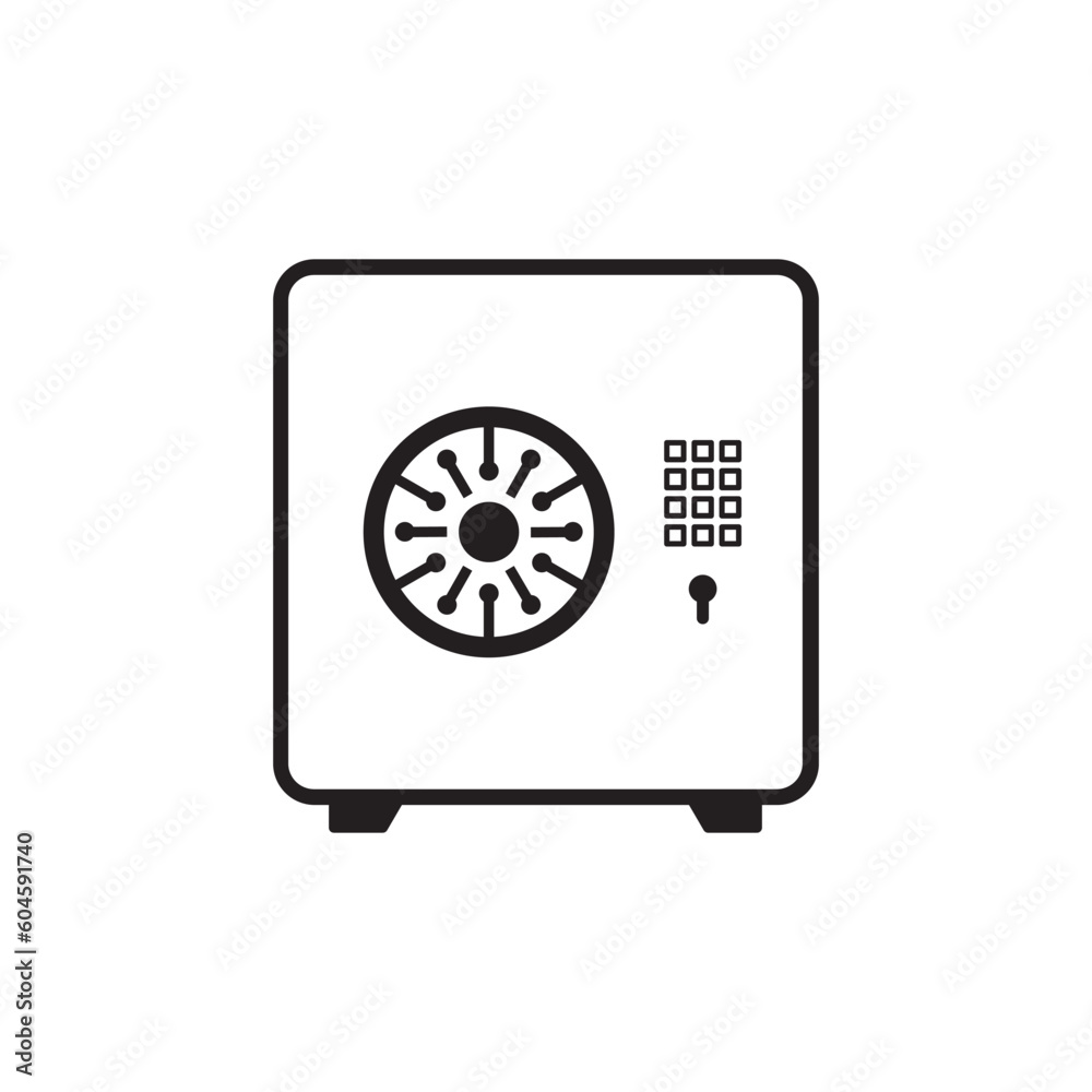 Bank safe box icon. Safe lock vector icon. Money safe flat sign design. Money safe symbol pictogram. UX UI vault icon Bank safe box icon. Safe lock vector icon. Money safe flat sign design. Money safe symbol pictogram. UX UI vault icon
